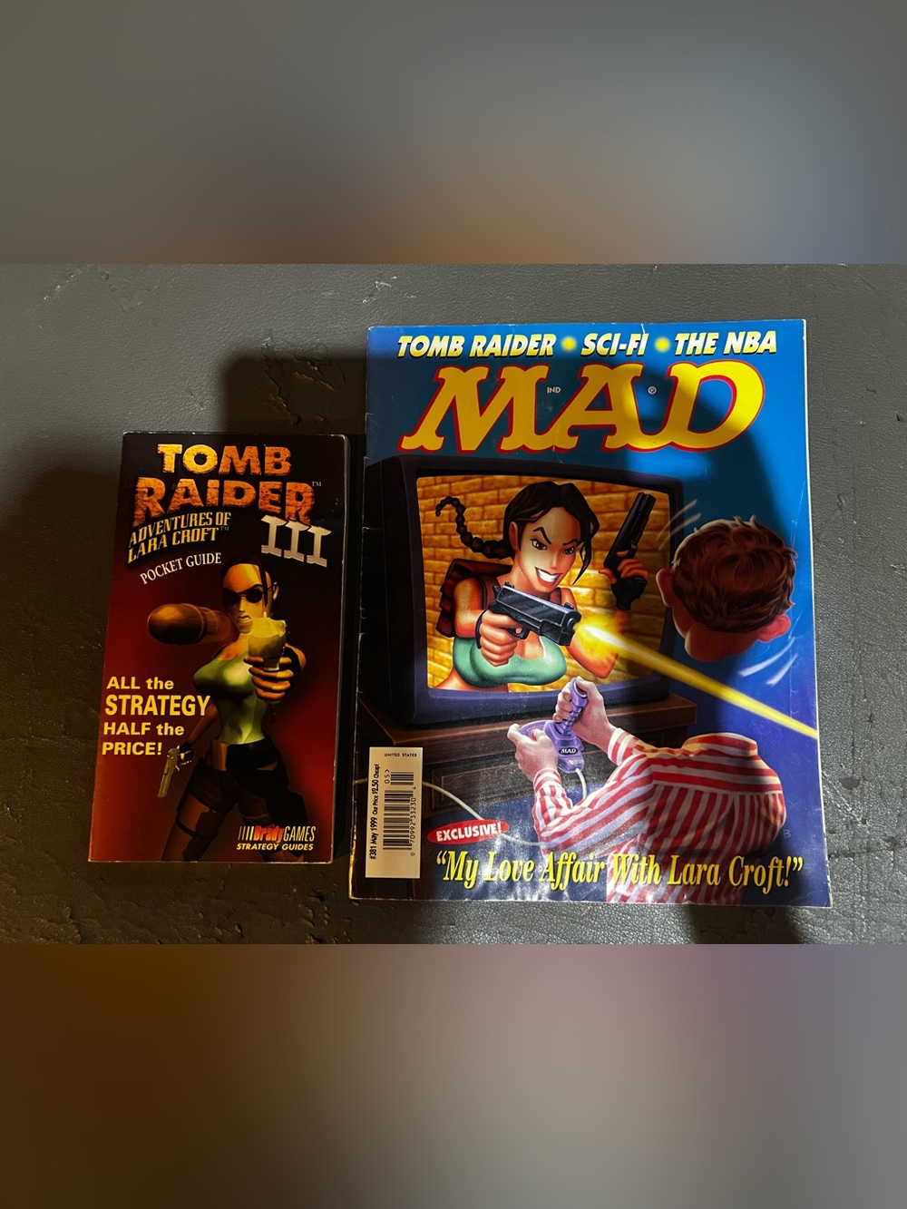 Tomb Raider Magazine Cover Print - Black & Blue Artwork